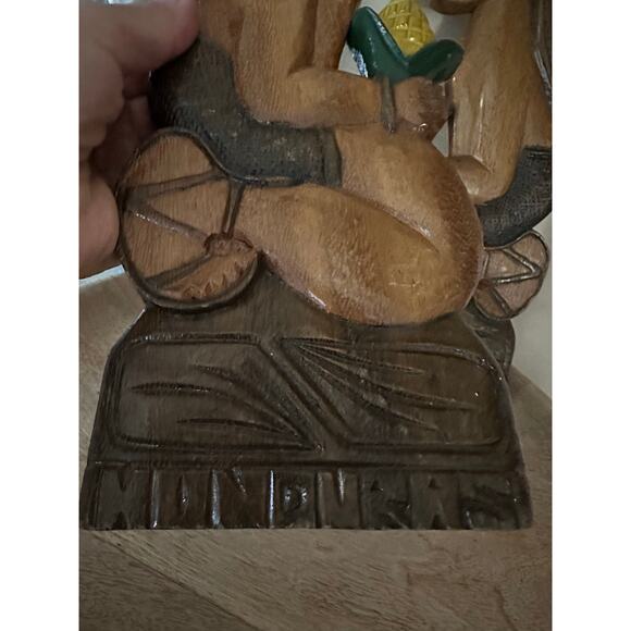 2 Vintage Hand Carved Wood Wall Hanging set Honduras  folk art figures plaques - Picture 10 of 14